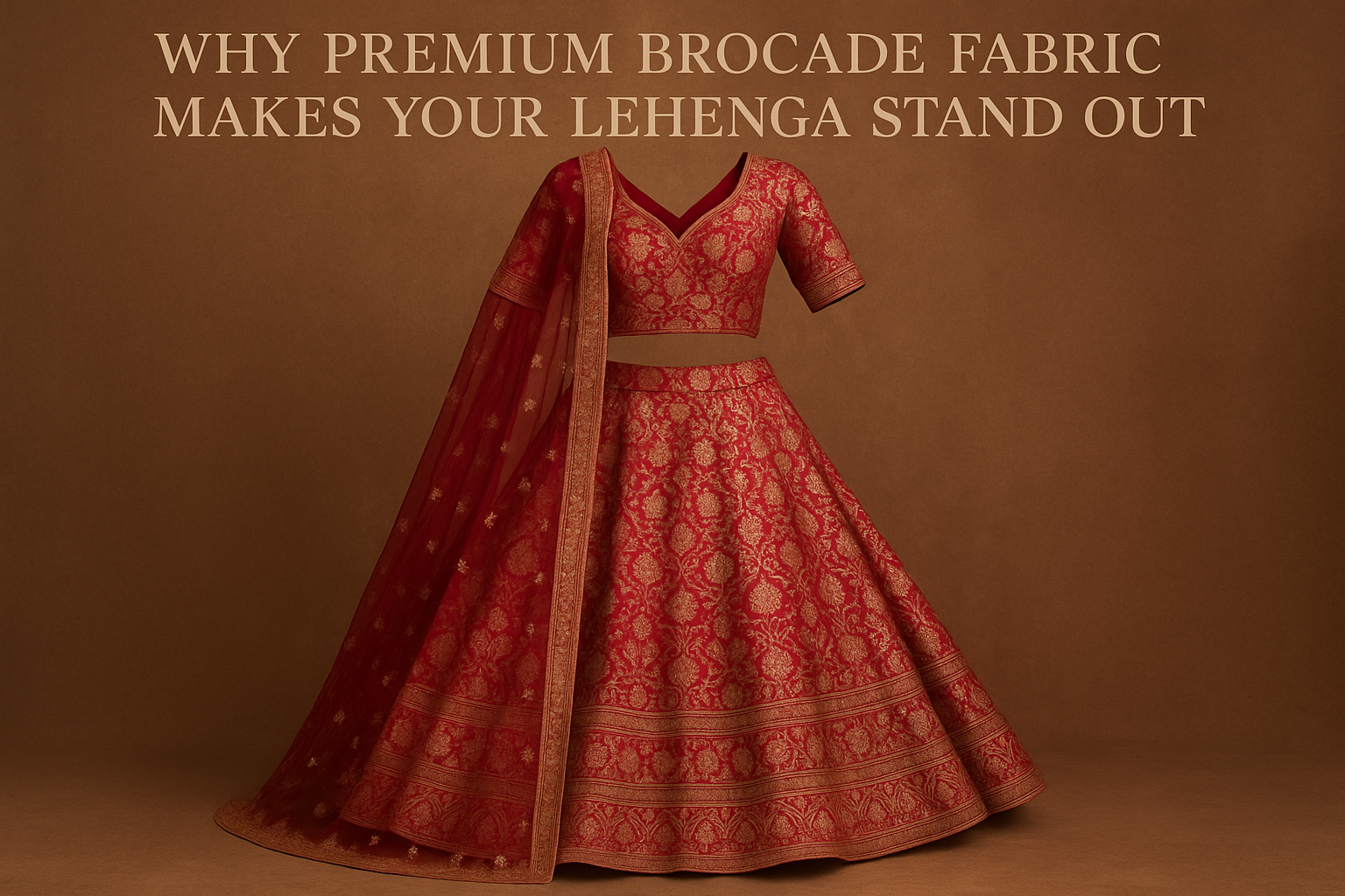Why Premium Brocade Fabric Makes Your Lehenga Stand Out
