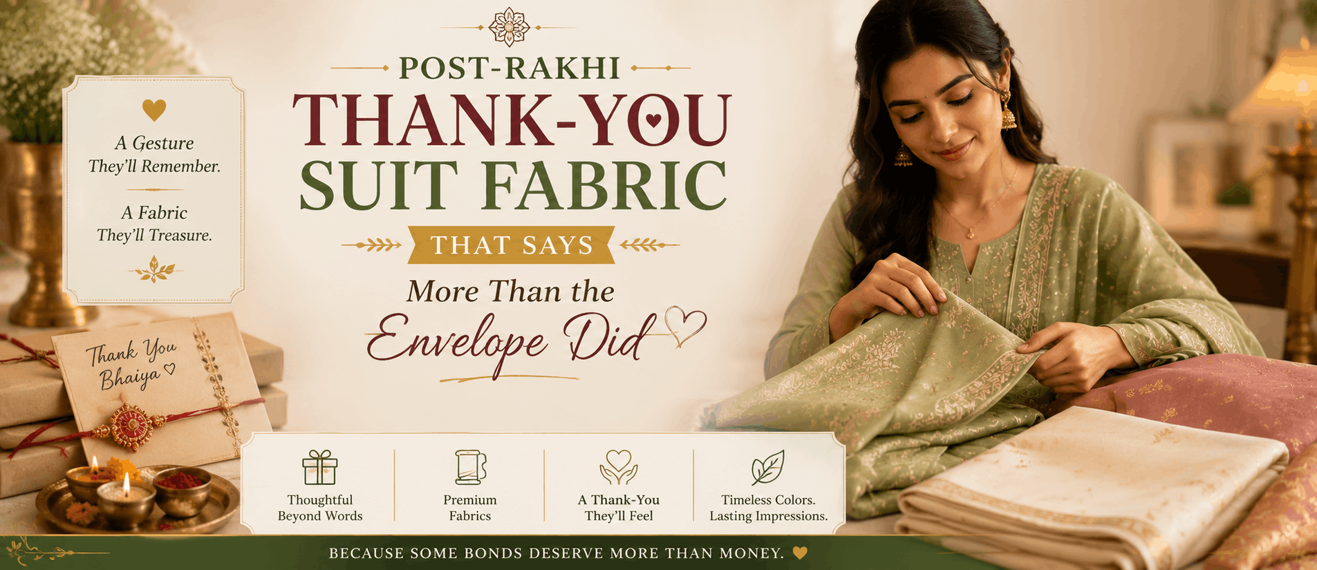 Post-Rakhi Thank-You Suit Fabric That Says More Than the Envelope Did