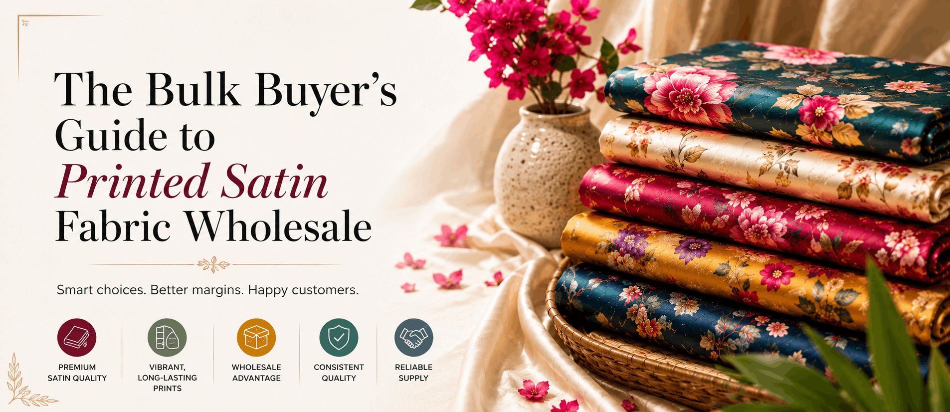 The Bulk Buyer's Guide to Printed Satin Fabric Wholesale
