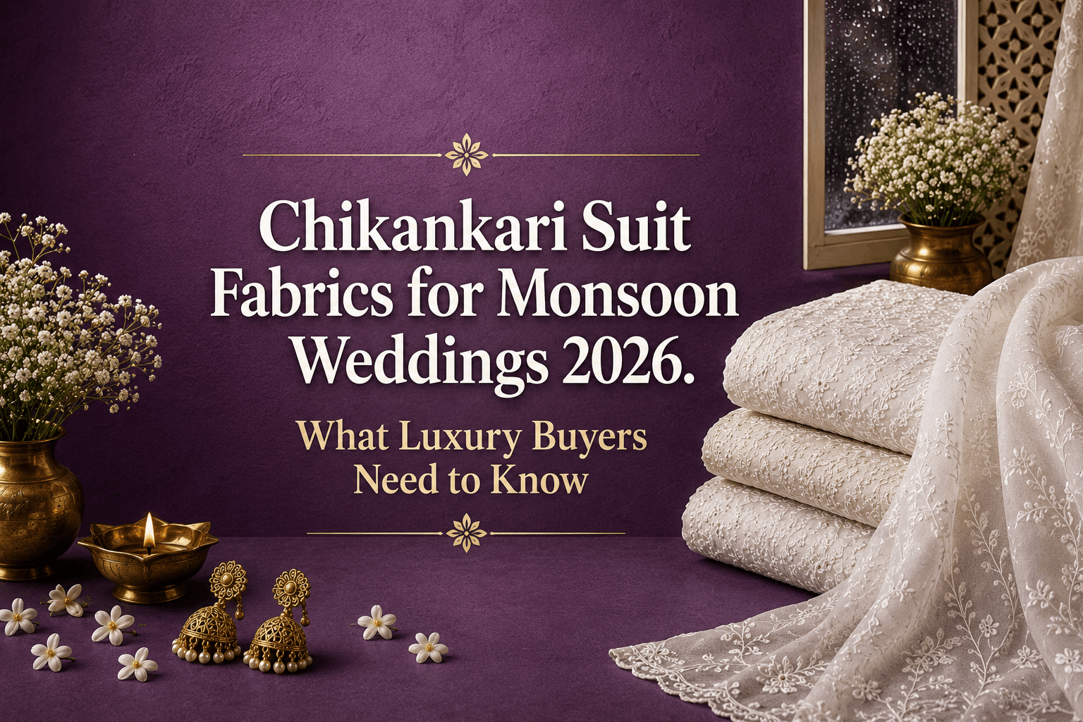 Chikankari Suit Fabric for Monsoon Weddings 2026: What Actually Works in Delhi Humidity