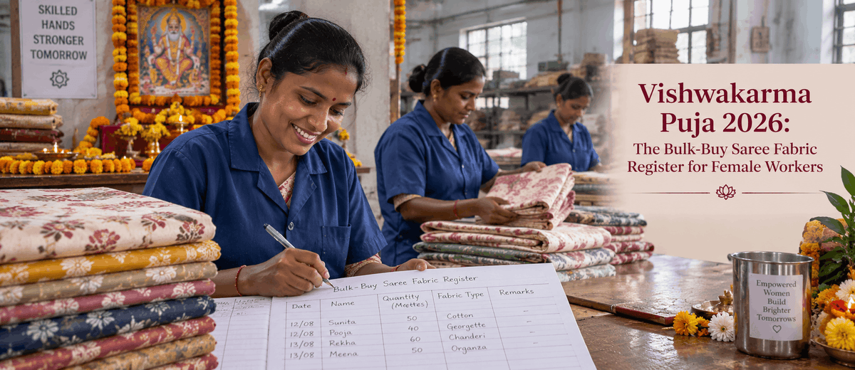 Vishwakarma Puja 2026: The Bulk-Buy Saree Fabric Register for Female Workers