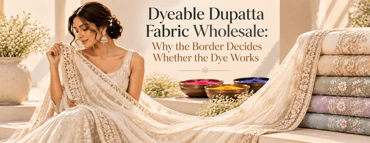 Dyeable Dupatta Fabric Wholesale: Why the Border Decides Whether the Dye Works