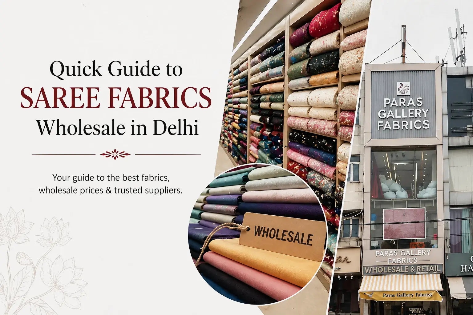 Quick Guide to Saree Fabrics Wholesale in Delhi