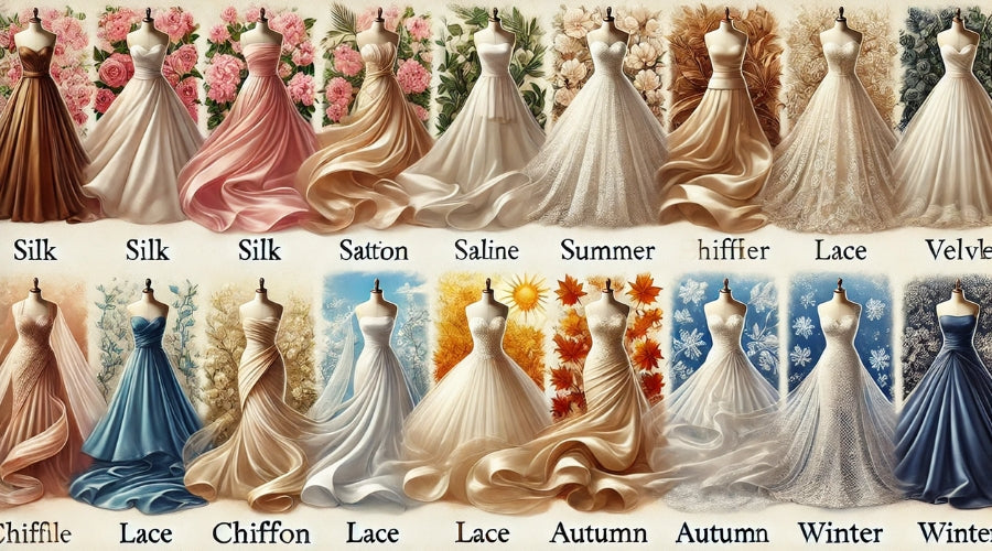 Guide to Choosing the Best Wedding Dress Material for Every Season