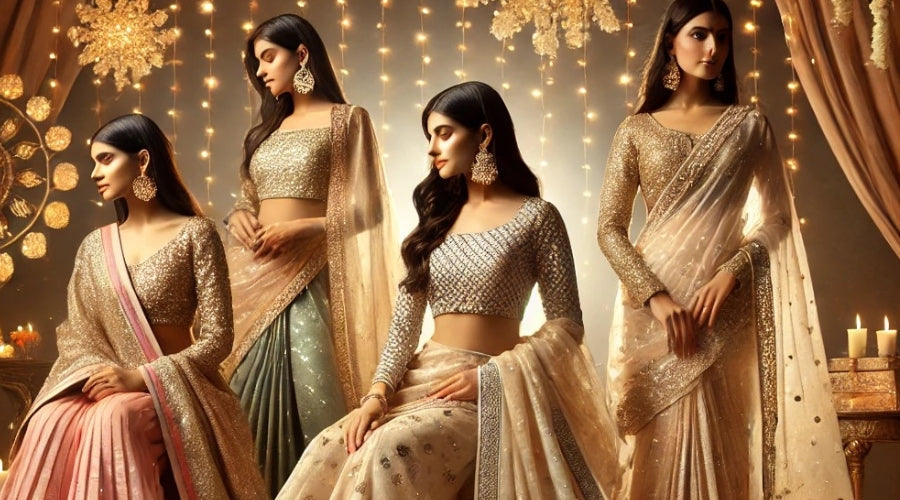Festive Glow: How to Style Tissue Fabrics for Diwali 2024