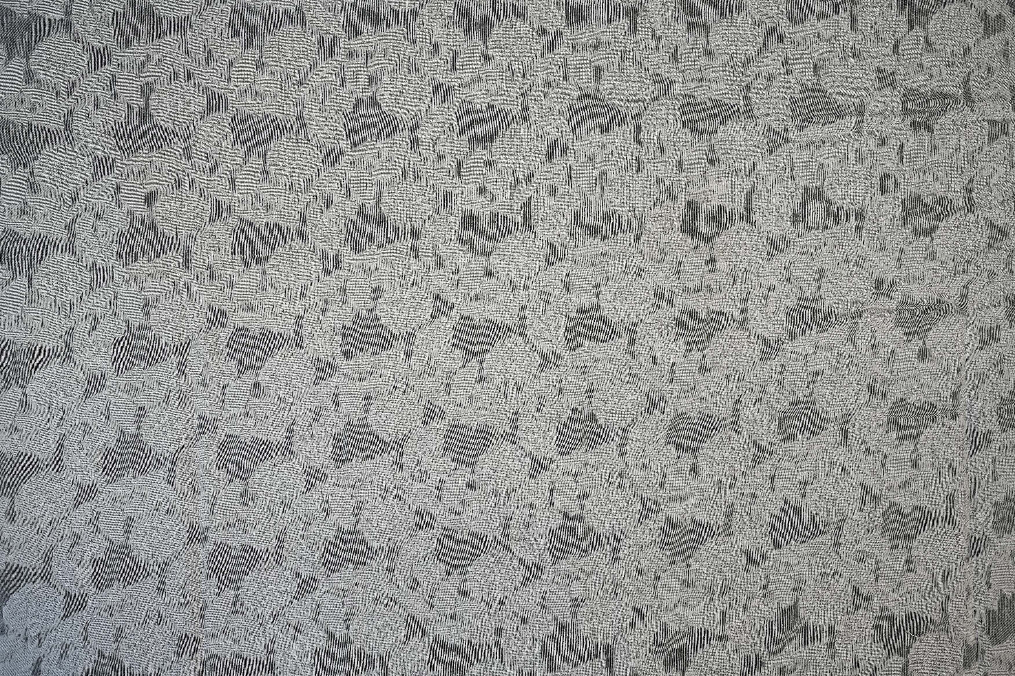 White Dyeable Cotton Fabric With All Over Self Work 10013
