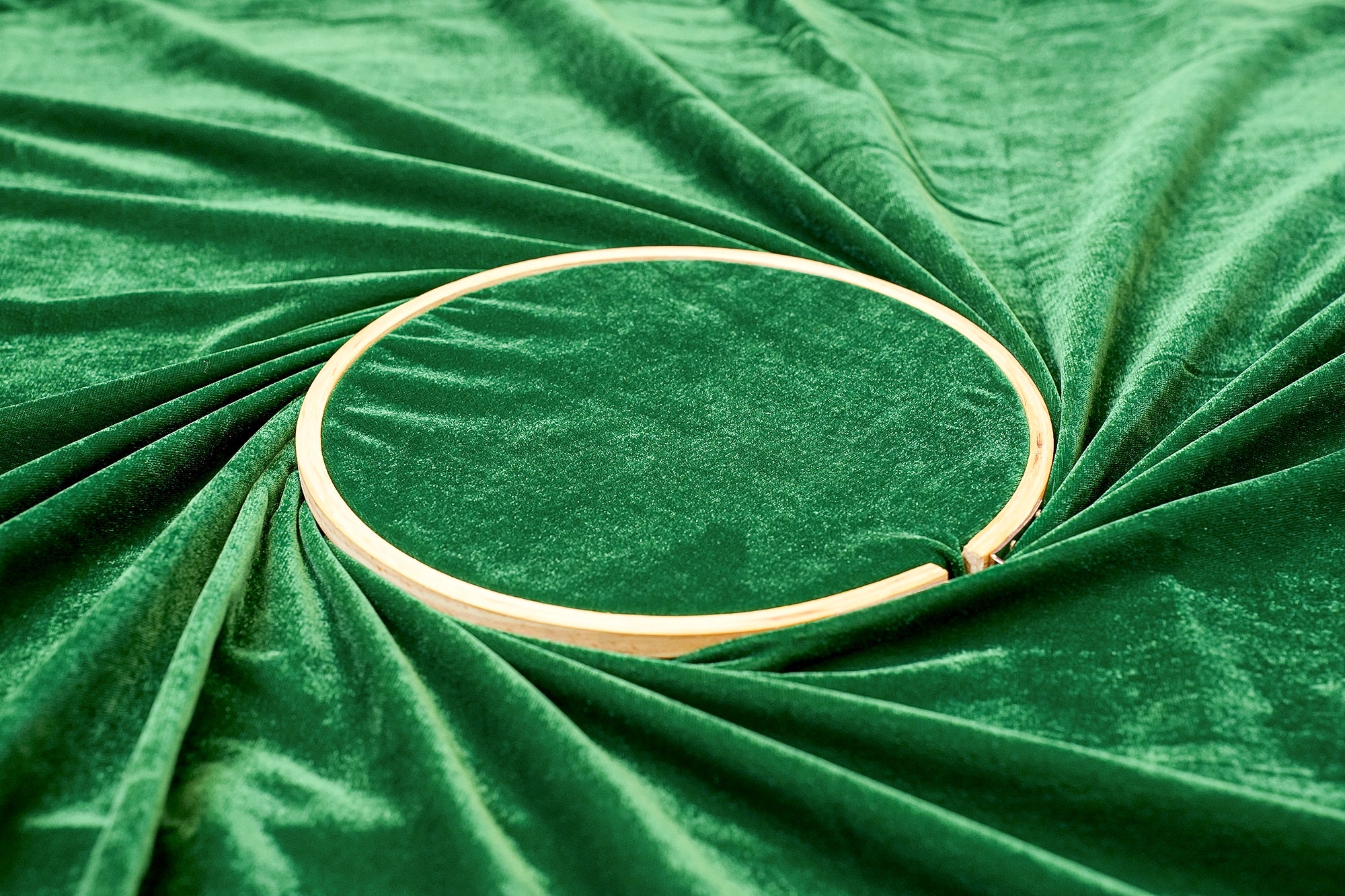 Classic green velvet fabric with solid finish for luxurious designs - Paras Gallery Fabrics