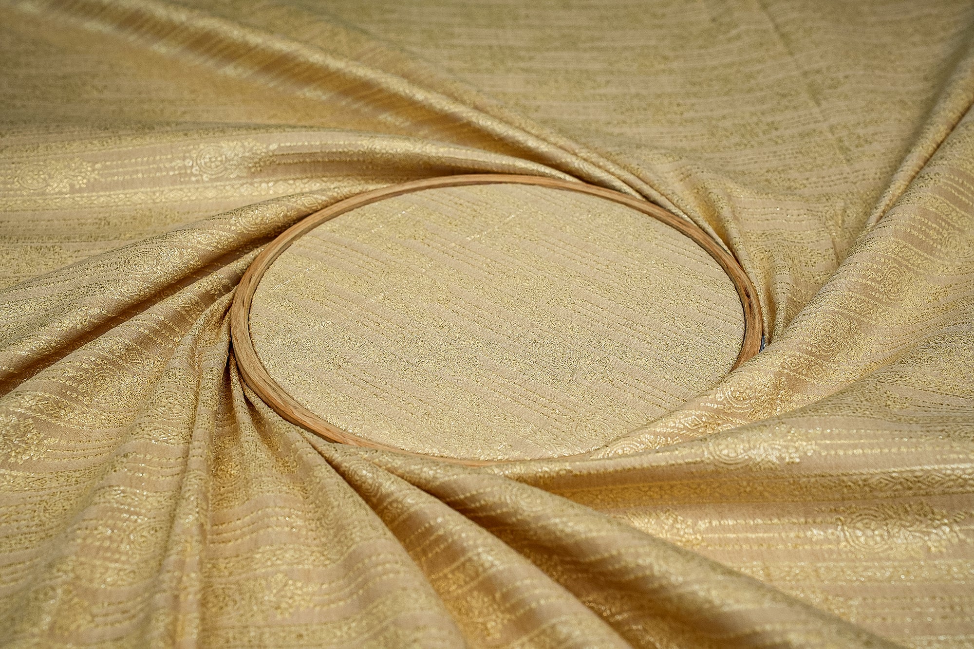 White Pure Munga Silk With Beautiful Banarasi Zari Work