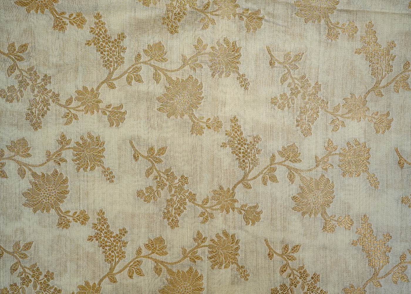 White Pure Moonga Banarasi Silk With Beautiful Banarasi Work