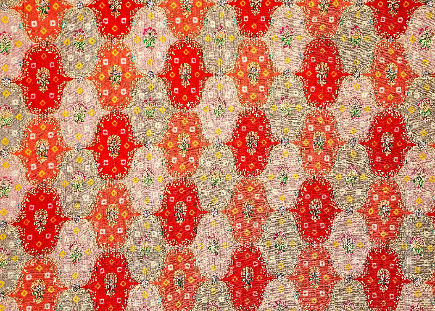 Red And Gajri Upada Silk With Beautiful Banarasi Zari Work