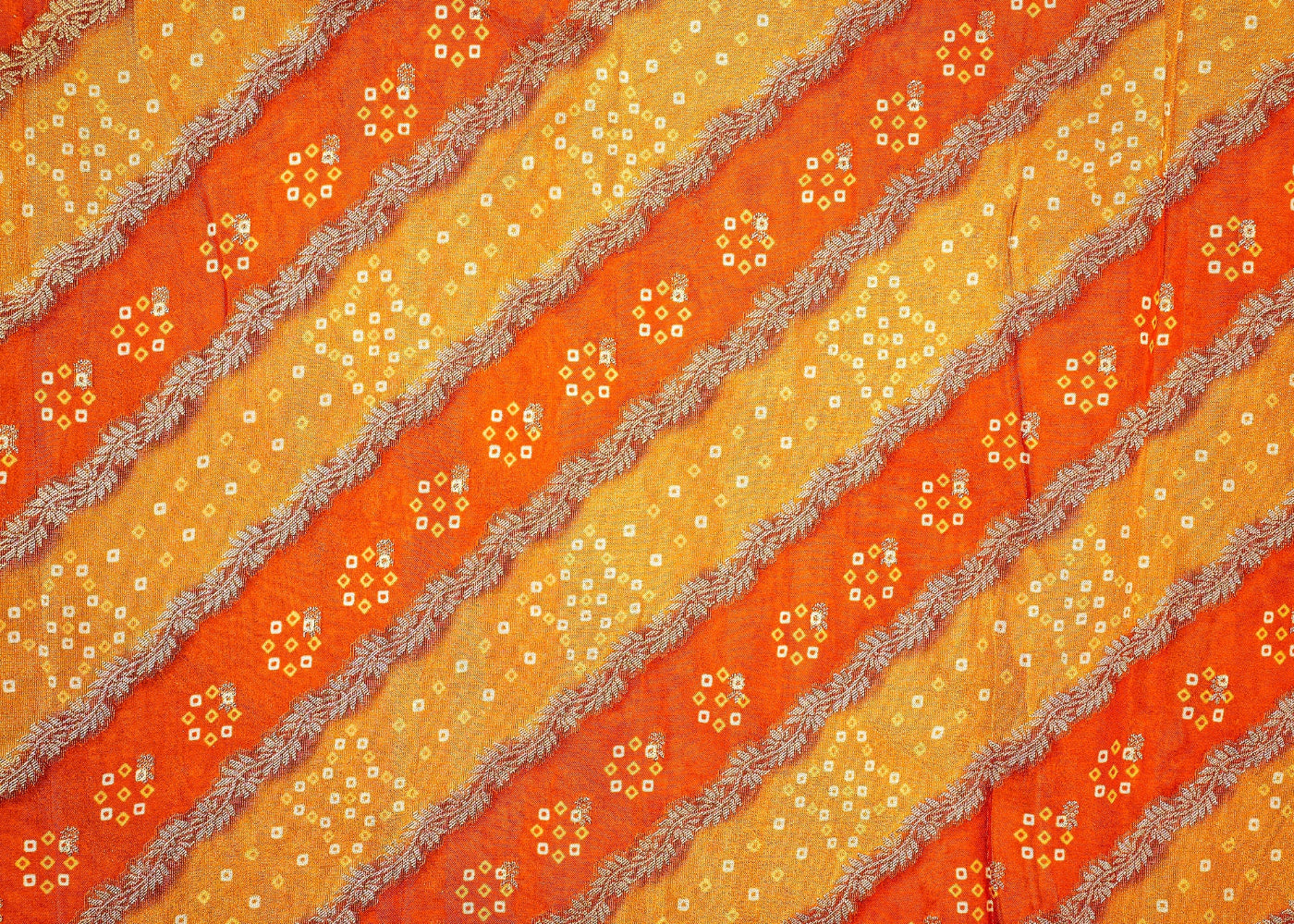 Mustard Upada Silk Fabric With Allover Traditional Print Zari Handloom