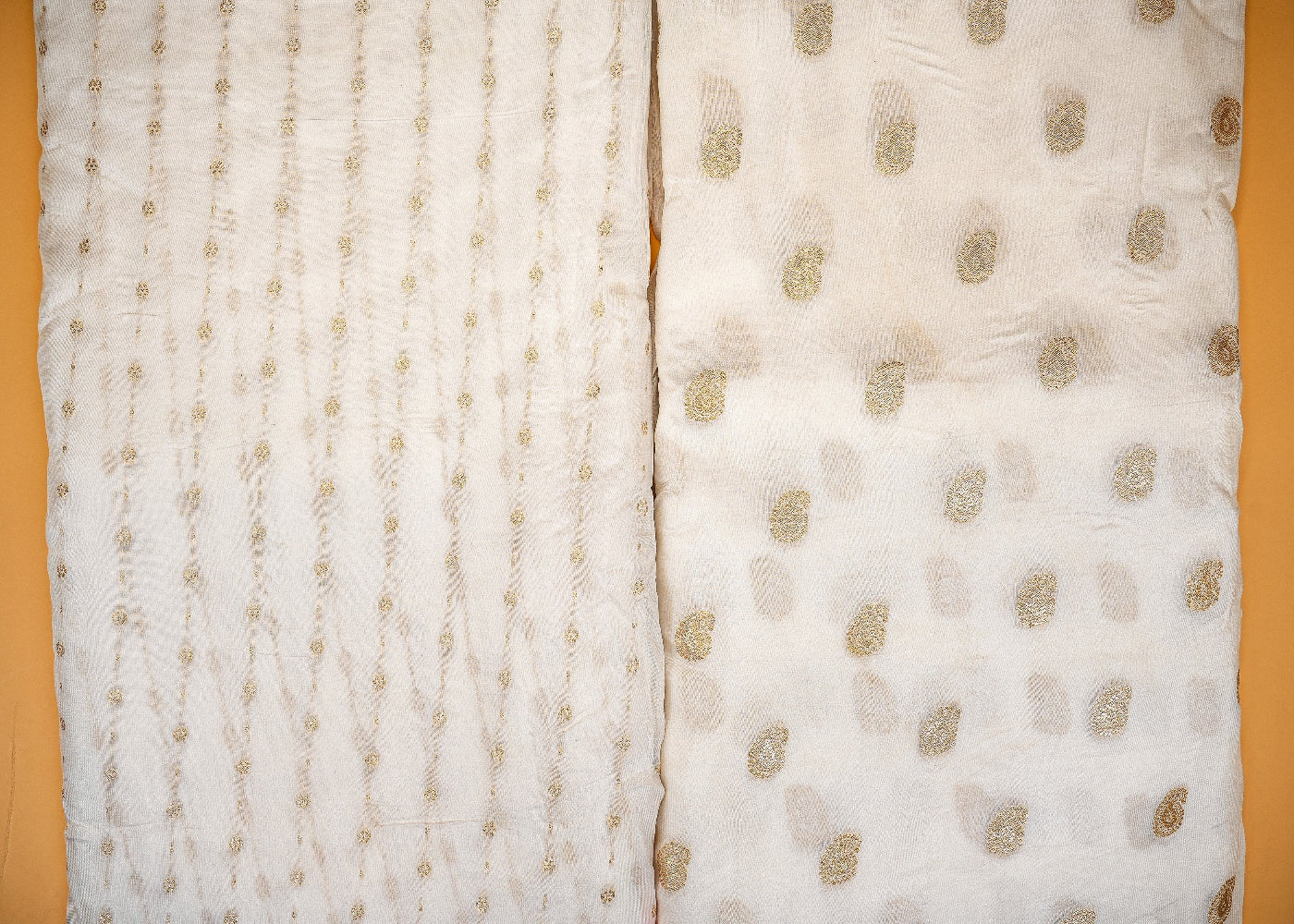White Upada Silk With Beautiful Banarasi Zari Work