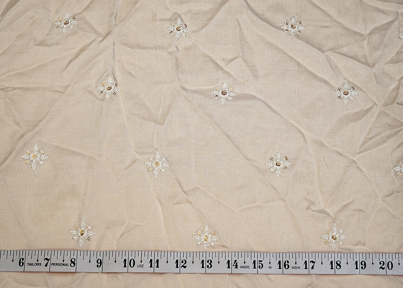 (PRE-CUT 2.25MTR) Upada Silk with Allover Buti of Thread and Sequins 11396