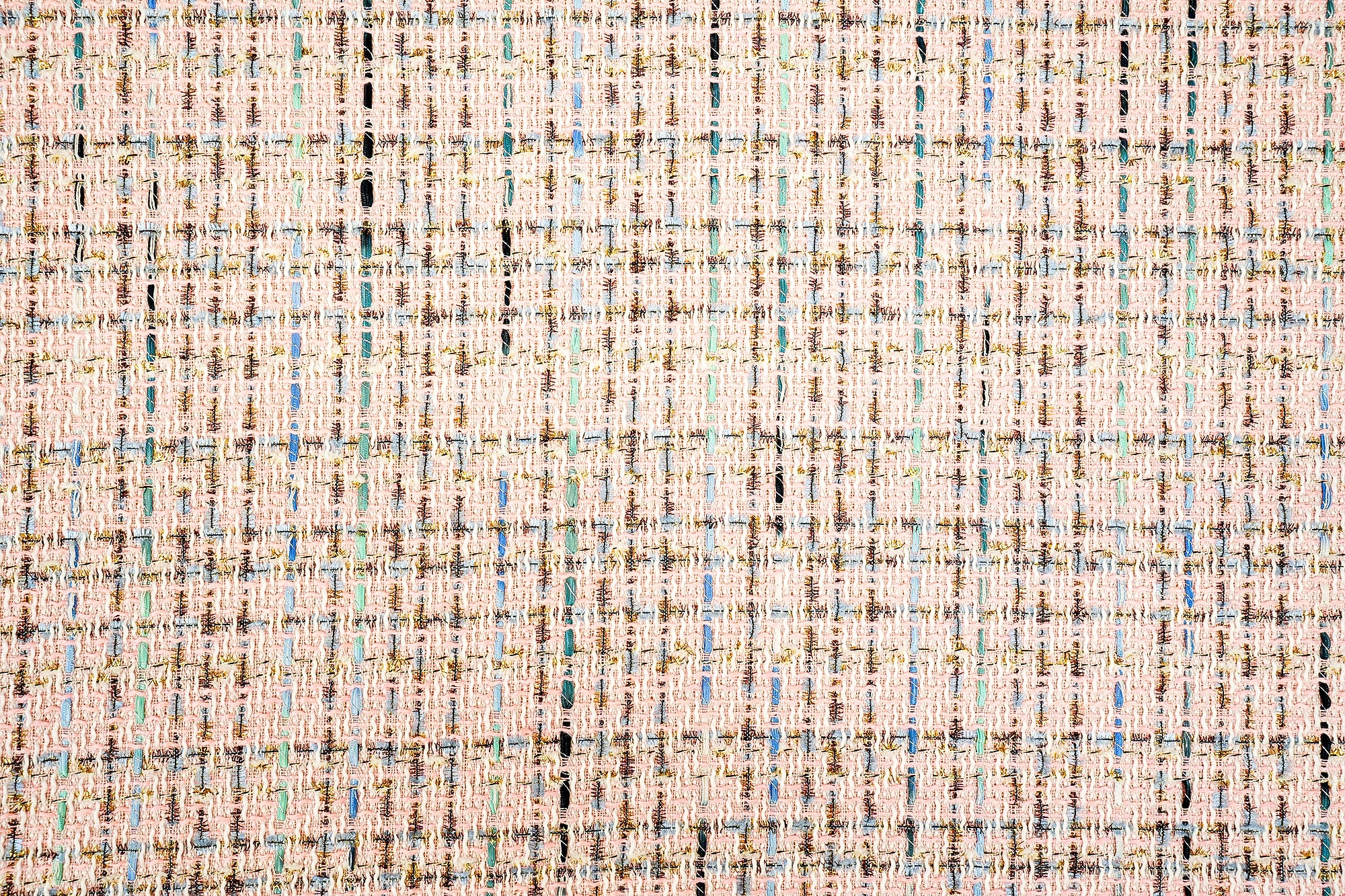 Exclusive Pink Fabric With Lurex Tweed Fabric