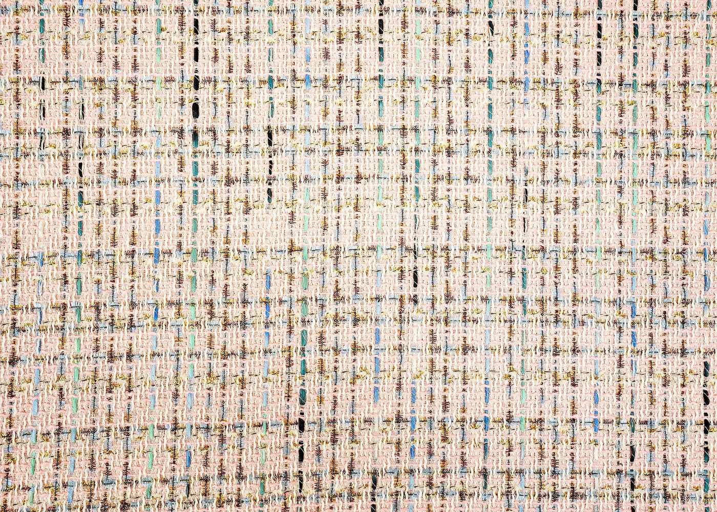 Exclusive Pink Fabric With Lurex Tweed Fabric