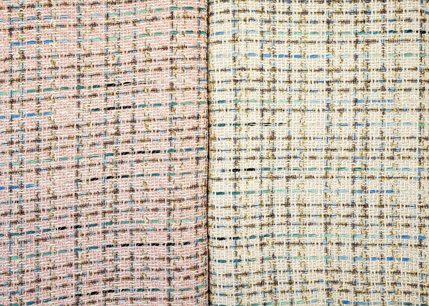 Exclusive Pink Fabric With Lurex Tweed Fabric