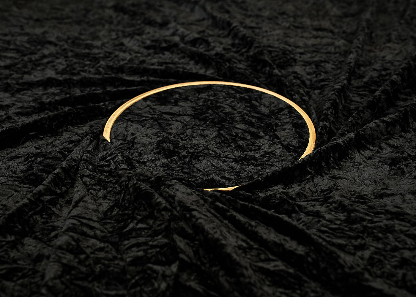 Black Textured Crushed Velvet Fabric