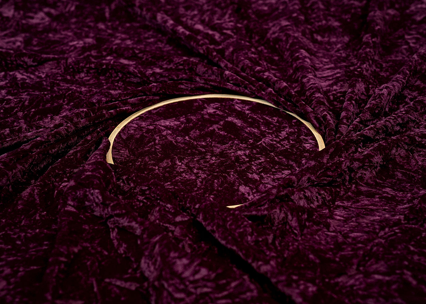 Wine Textured Crushed Velvet Fabric