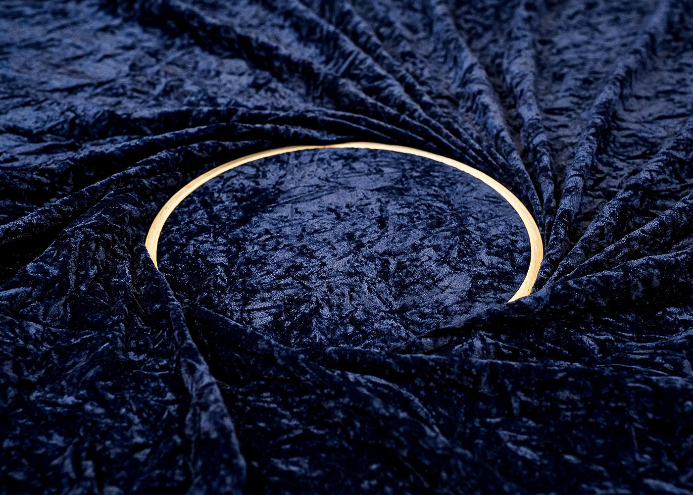 Navy Blue Textured Crushed Velvet Fabric