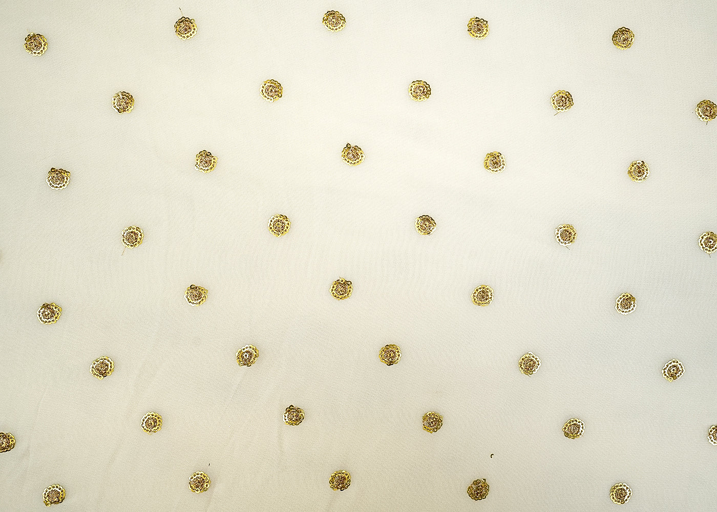 Dyeable Georgette Fabric with All-Over Buti of Sequins