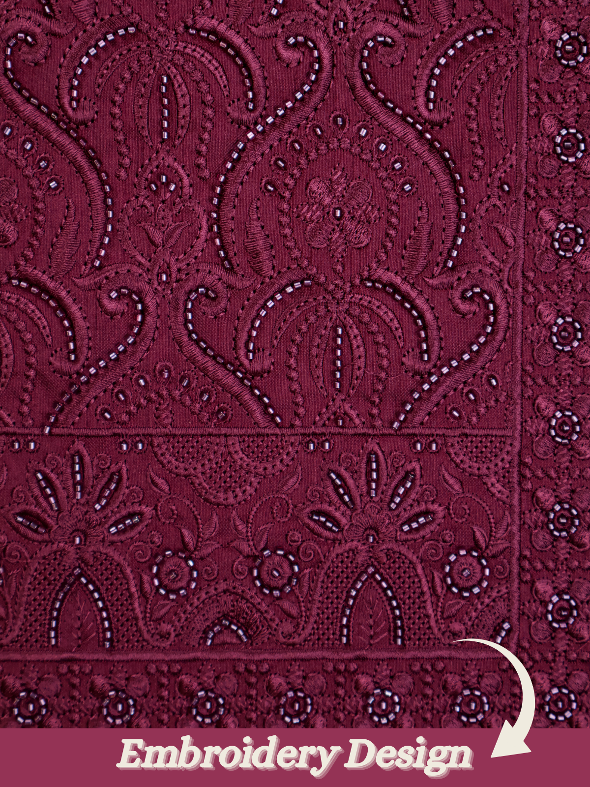 The Riwaayat – Unstitched Wine Jodhpuri Jacket Fabric for Men 12104
