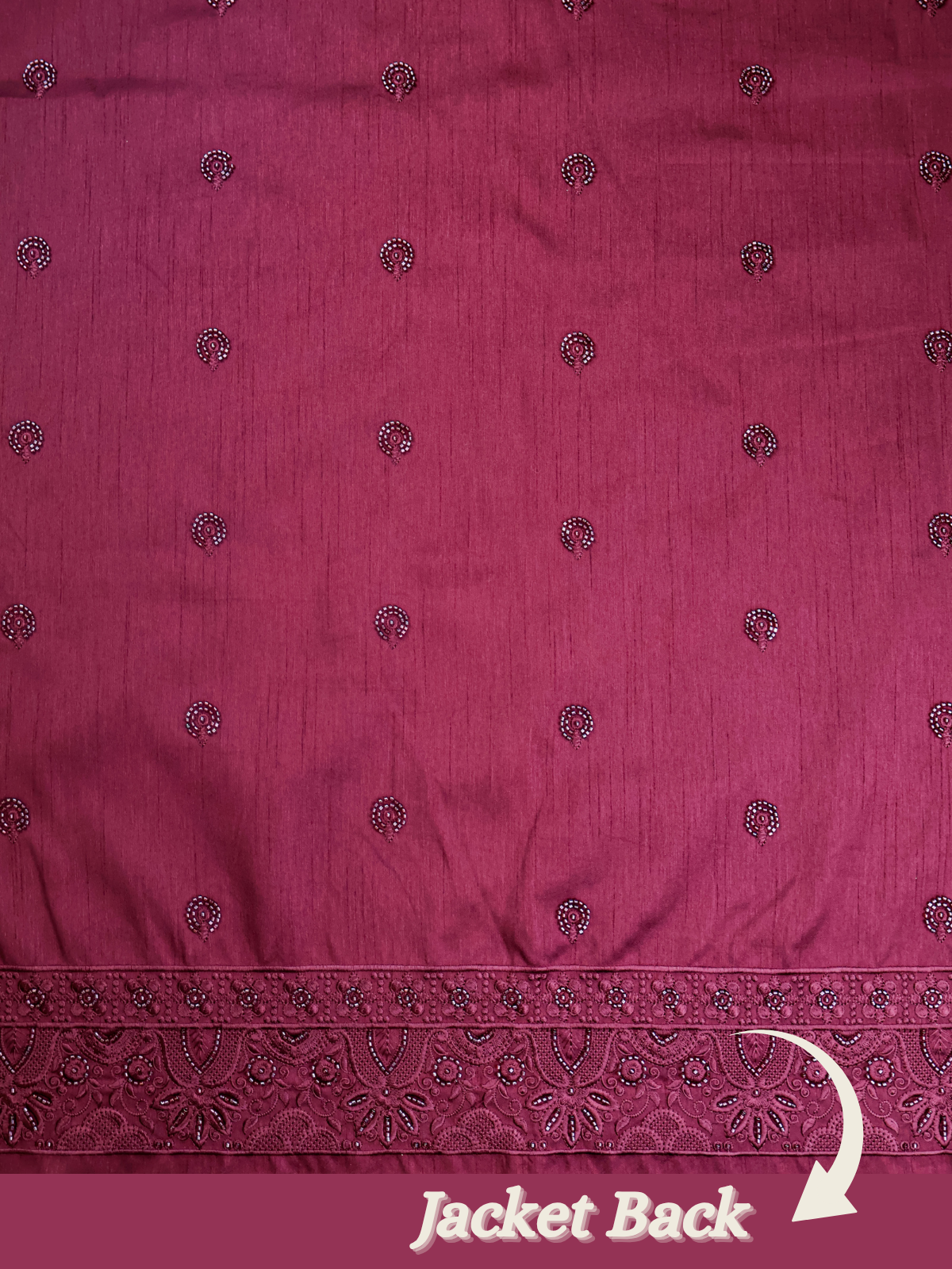 The Riwaayat – Unstitched Wine Jodhpuri Jacket Fabric for Men 12104