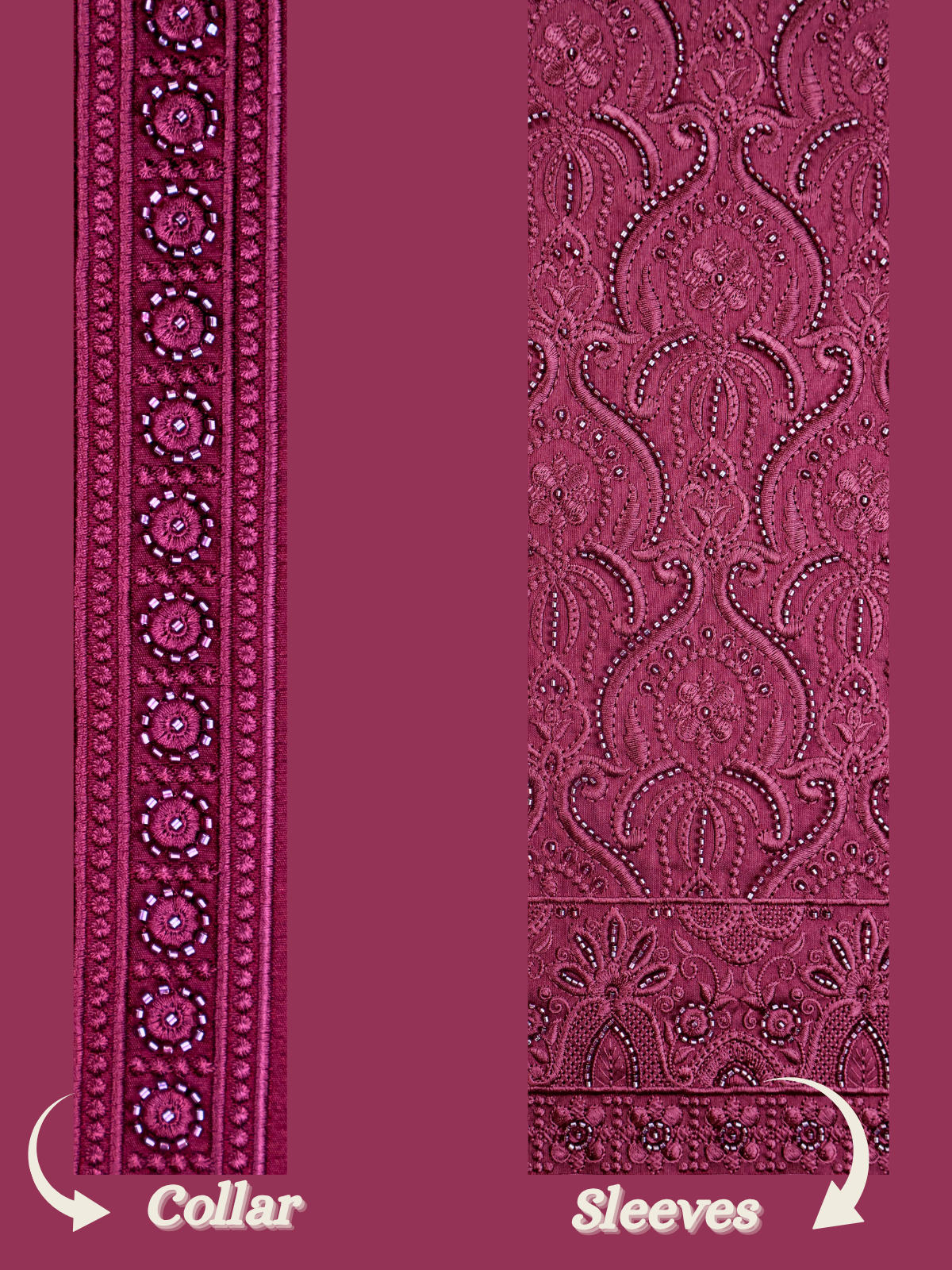 The Riwaayat – Unstitched Wine Jodhpuri Jacket Fabric for Men 12104