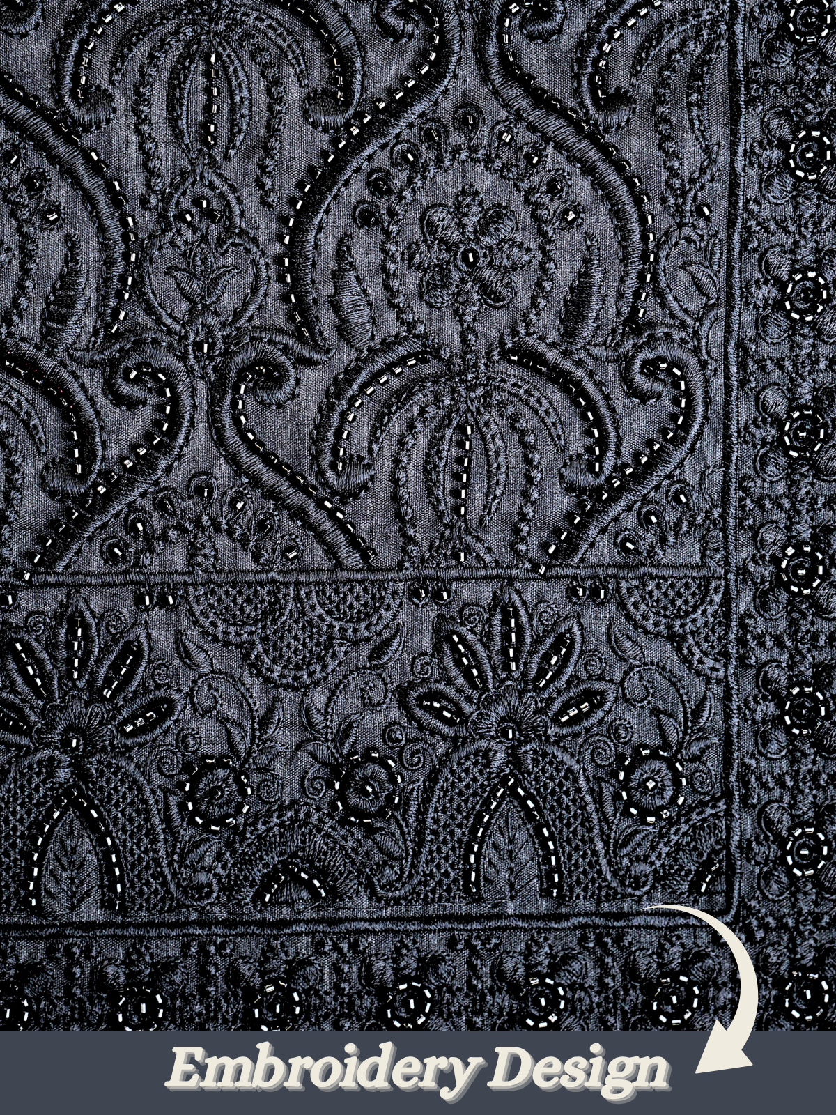 The Riwaayat – Unstitched Black Jodhpuri Jacket Fabric for Men 12105