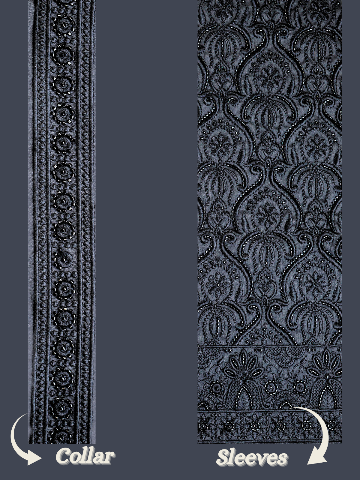 The Riwaayat – Unstitched Black Jodhpuri Jacket Fabric for Men 12105