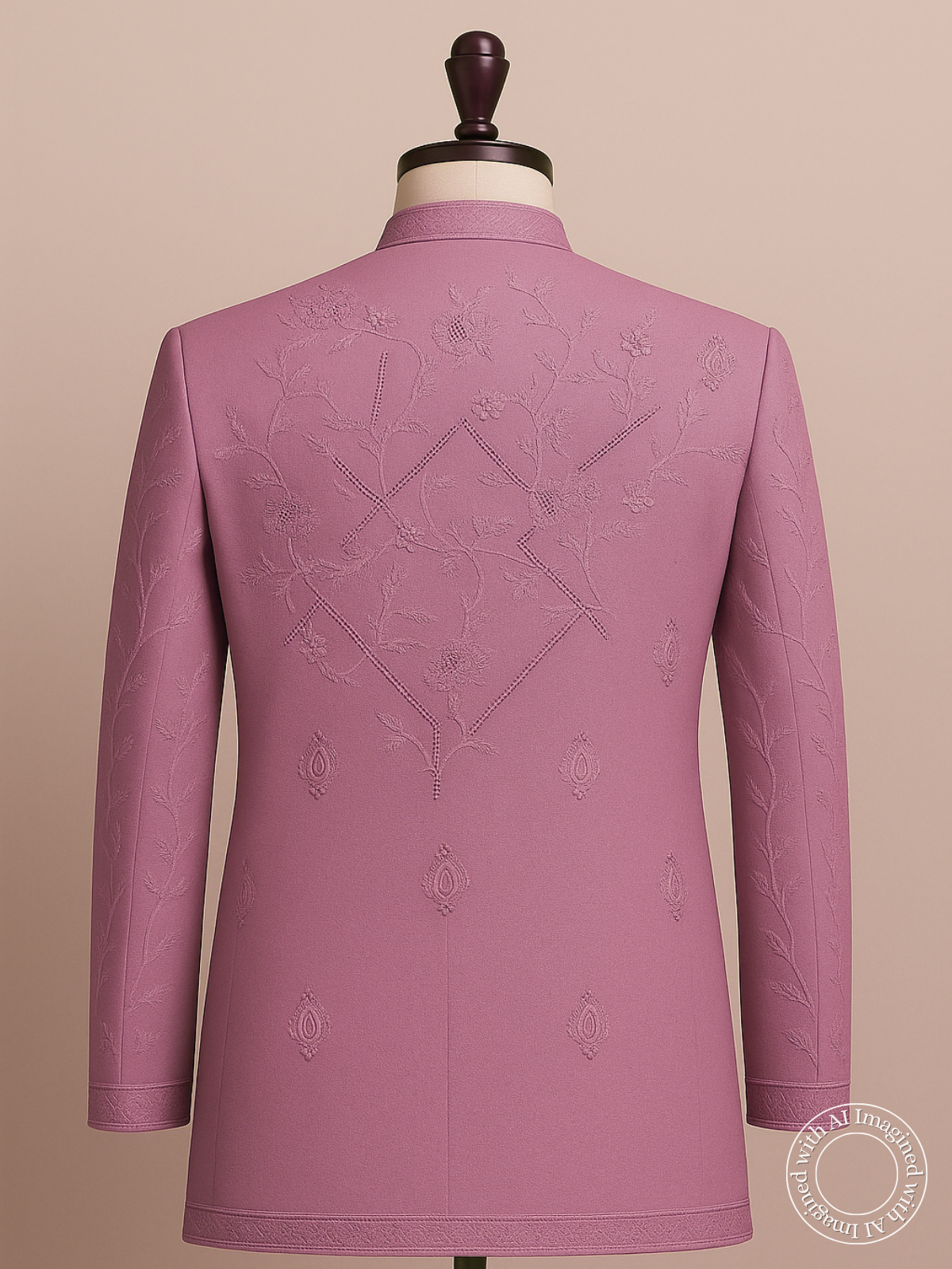 The Riwaayat – Unstitched Onion Pink Jodhpuri Jacket Fabric for Men 12113