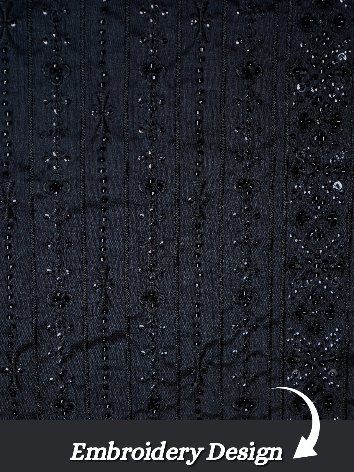 The Riwaayat – Unstitched Black Nehru Jacket Fabric for Men 12118