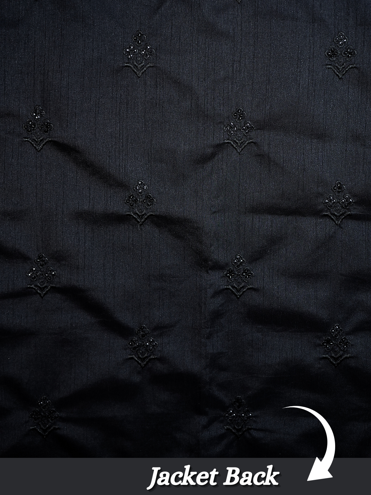 The Riwaayat – Unstitched Black Nehru Jacket Fabric for Men 12118
