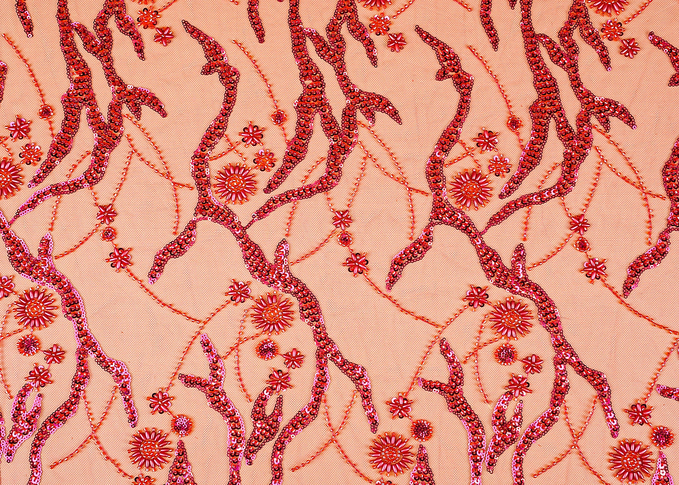 Rani Imported Net Fabric with All Over Katdana, Bead, and Sequins Work 12208