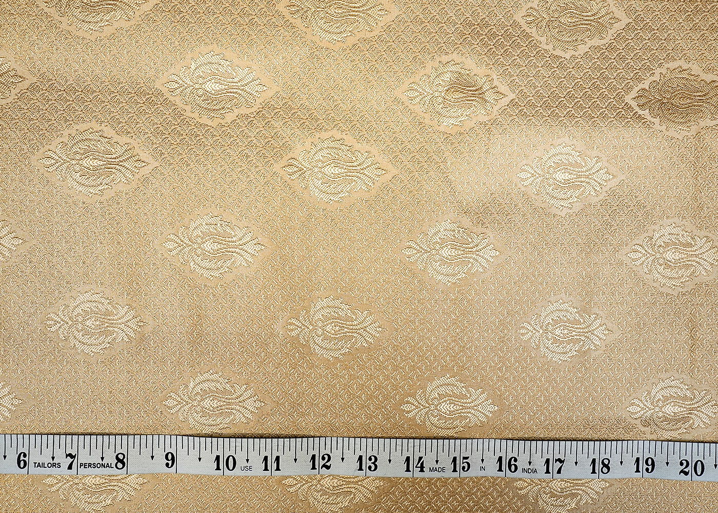 Golden Beautiful Banarasi Brocade with Traditional Golden Handloom