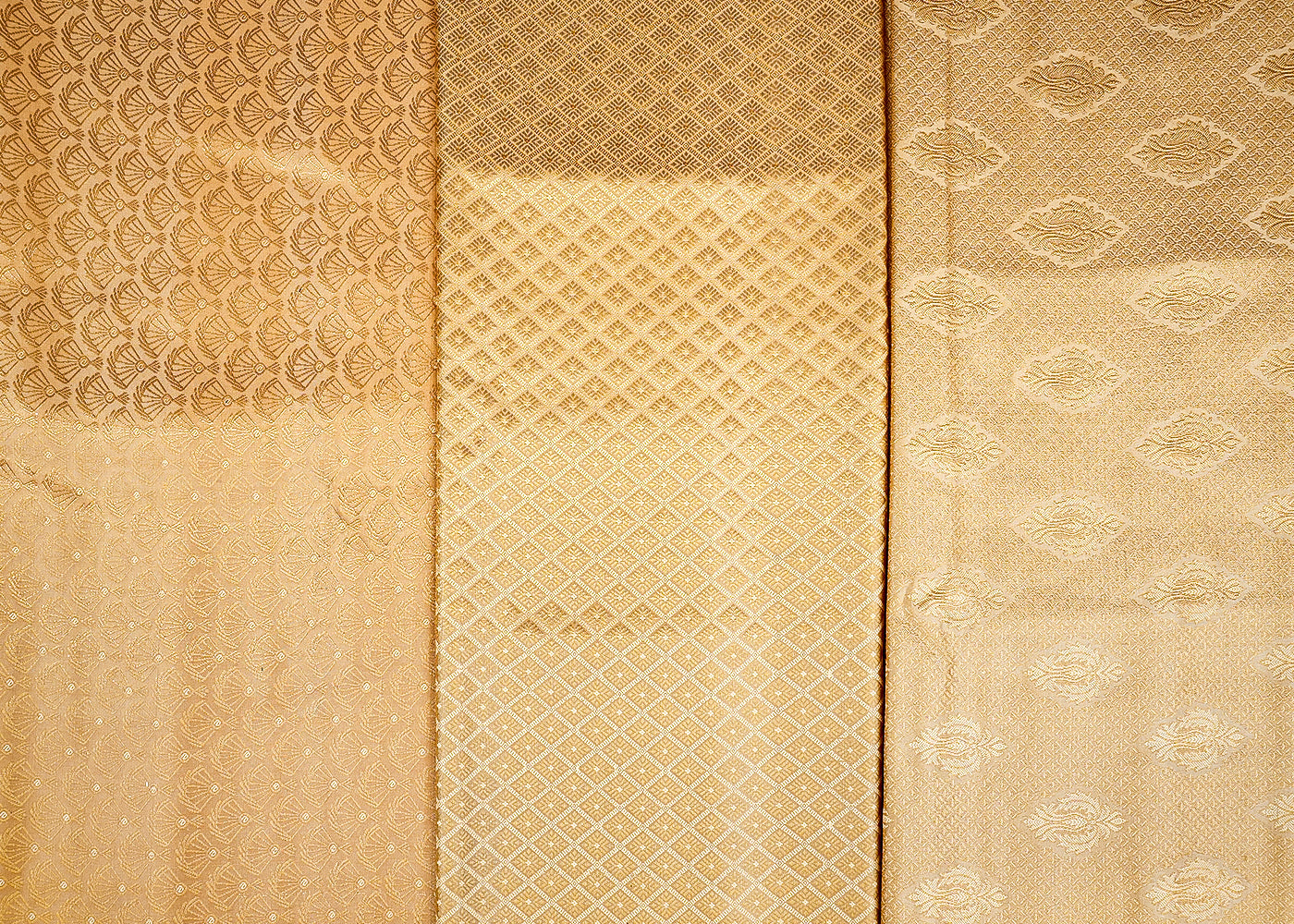 Golden Beautiful Banarasi Brocade with Traditional Golden Handloom