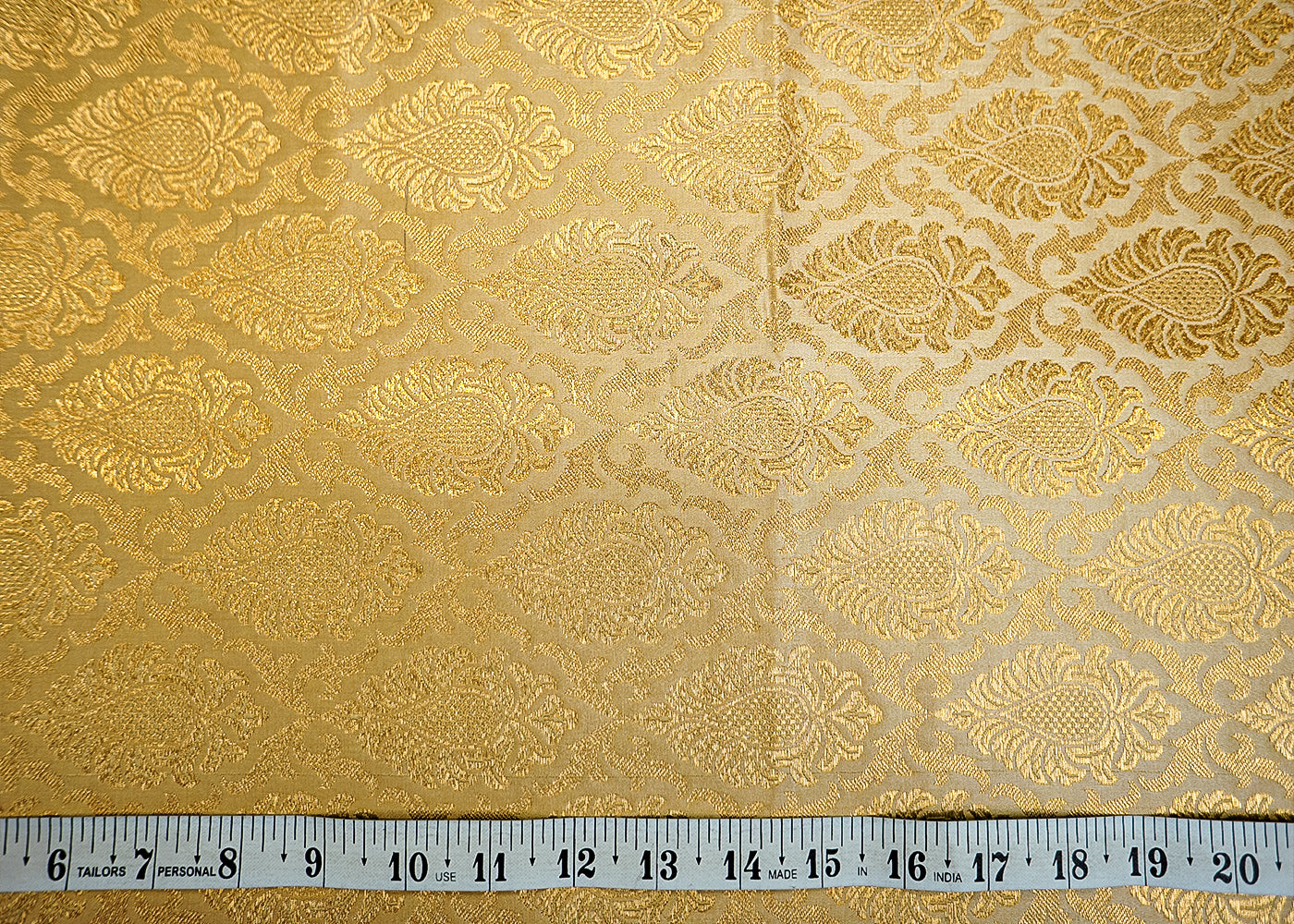 Gold Regal Radiance Banarasi Brocade with Allover Golden Thread Handloom