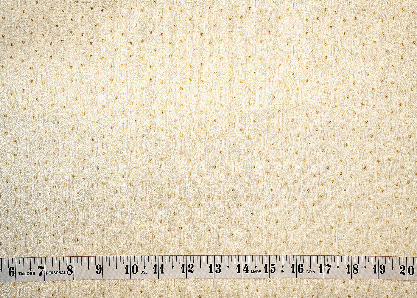 Golden Weave Dyeable Banarasi Brocade with Allover Thread Handloom