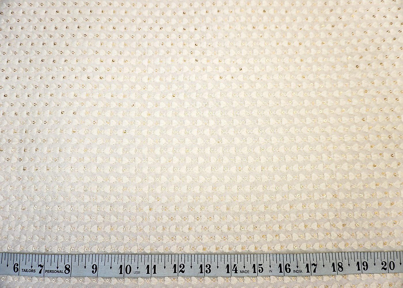 The Noor - White Georgette Fabric with Timeless Thread & Sequin Work | 12421