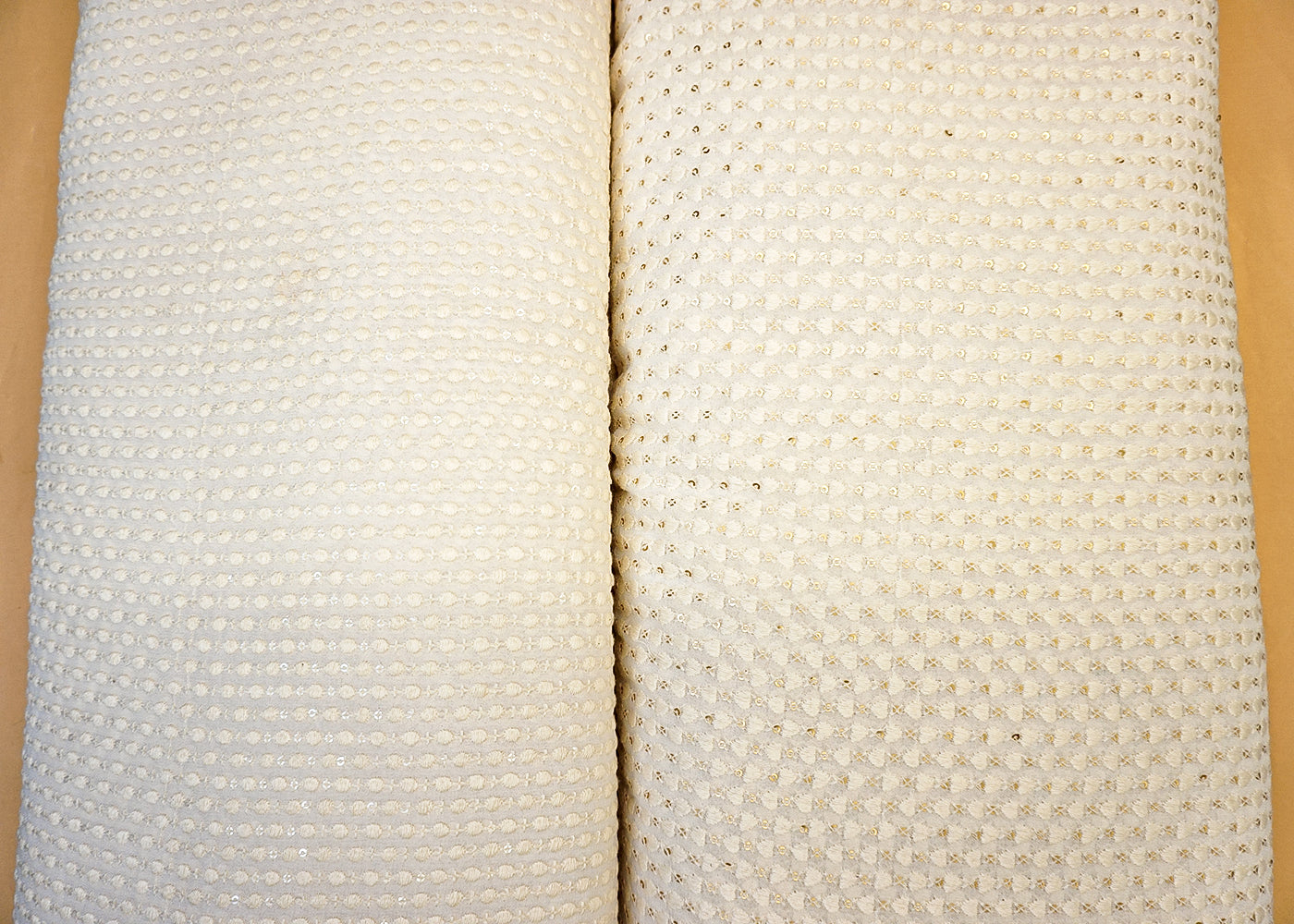 The Noor - White Georgette Fabric with Timeless Thread & Sequin Work | 12421