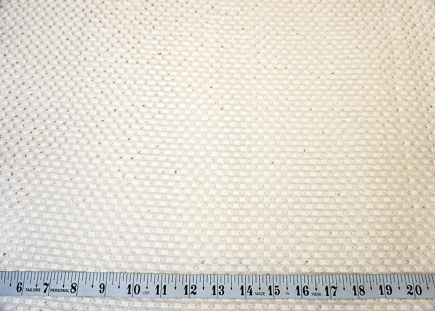 The Noor - White Georgette Fabric with Timeless Thread & Sequin Work | 12423