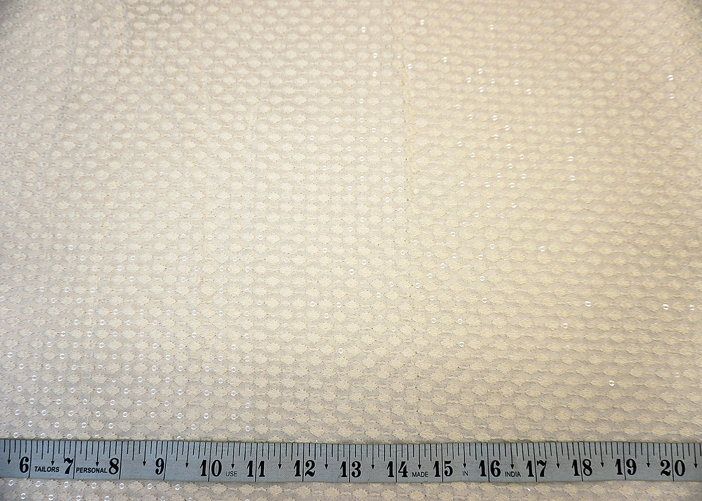 Dyeable Georgette Fabric with Allover Thread & Sequin Work 12424