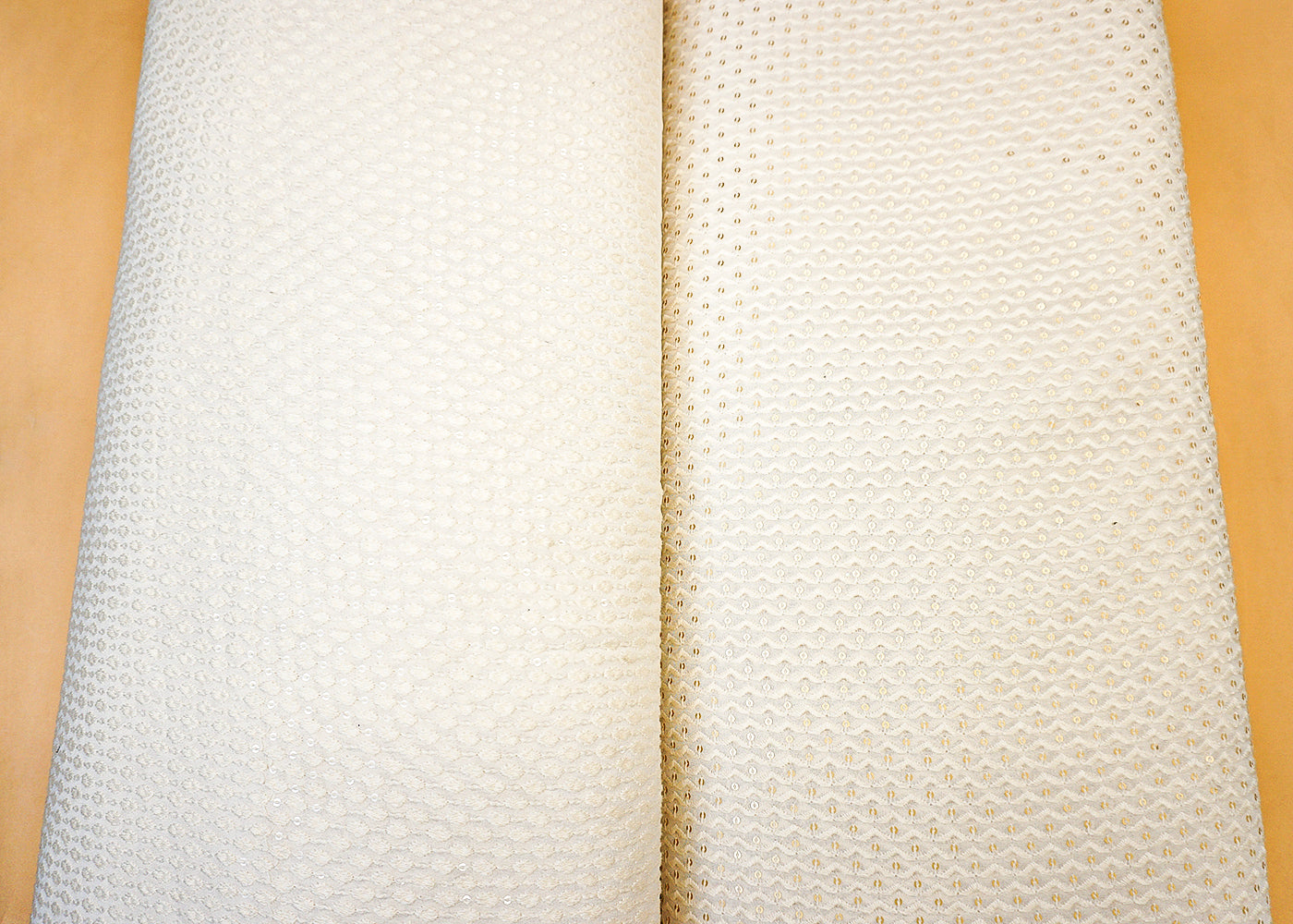 Dyeable Georgette Fabric with Allover Thread & Sequin Work 12424