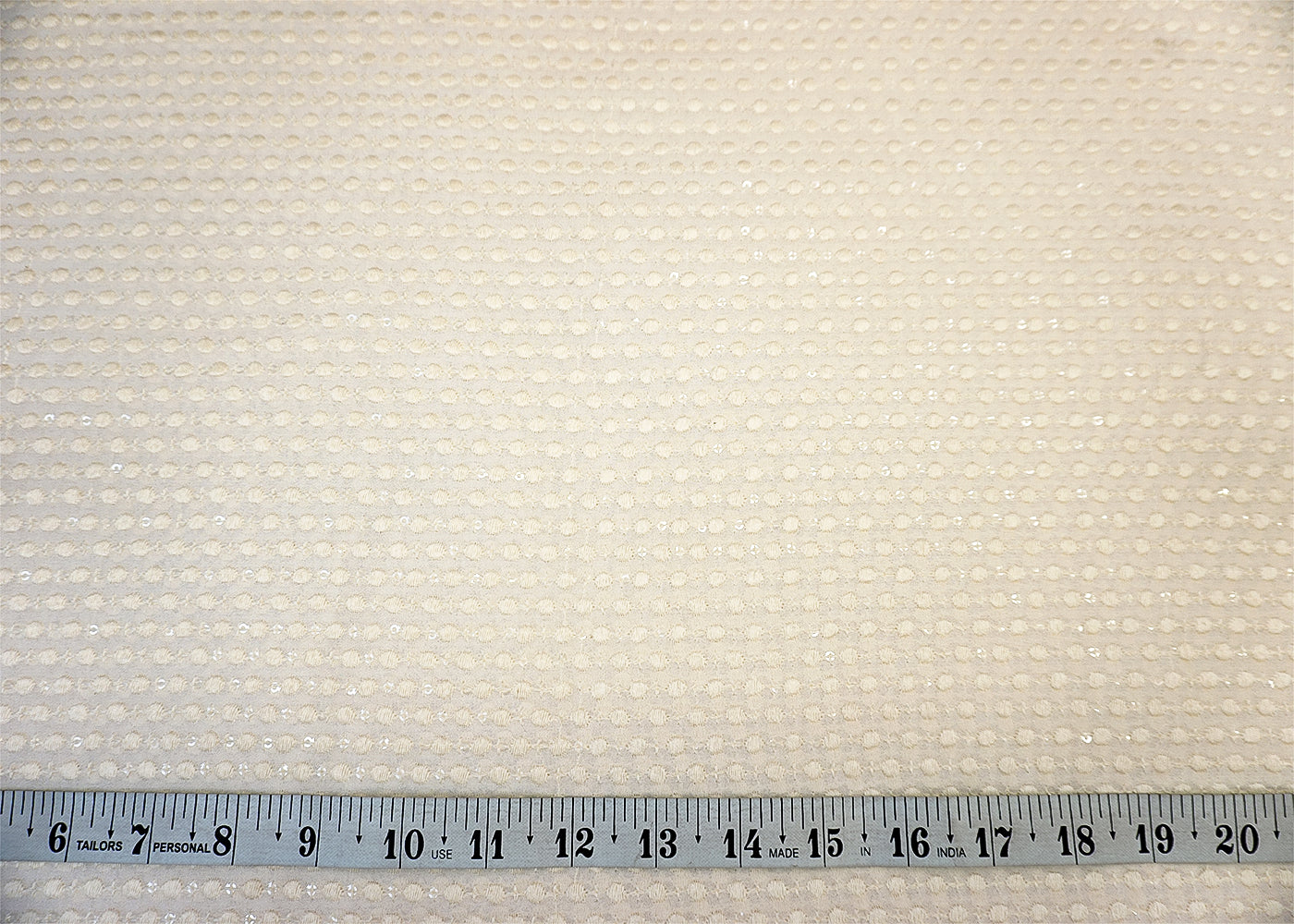 Dyeable Georgette Fabric with Allover Thread & Sequin Work 12425