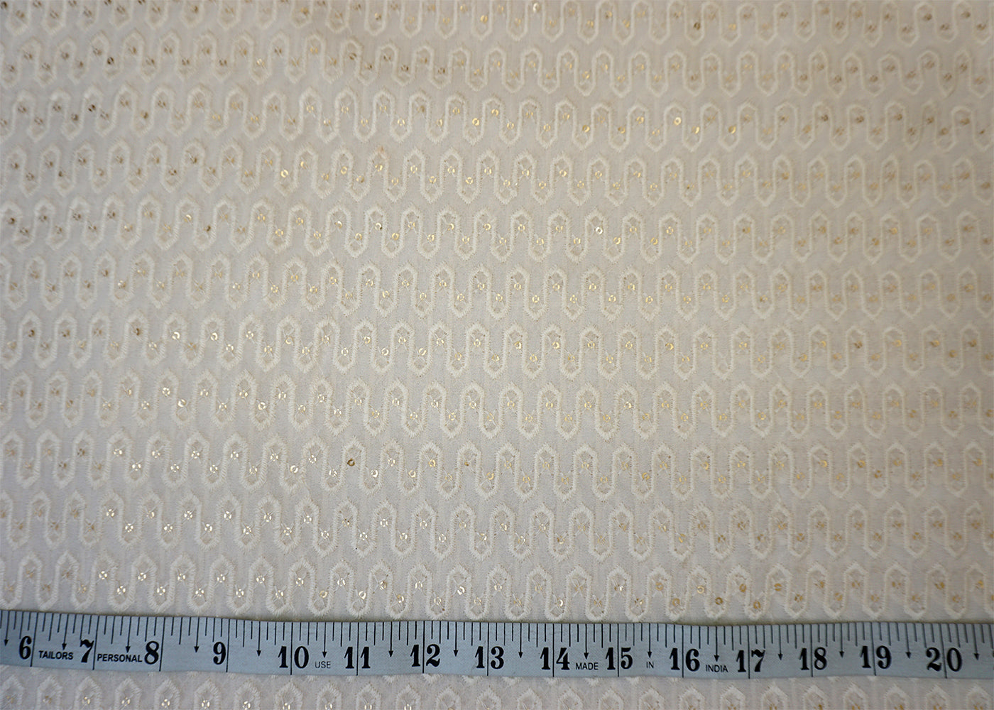 The Noor - White Georgette Fabric with Timeless Thread & Sequin Work | 12426