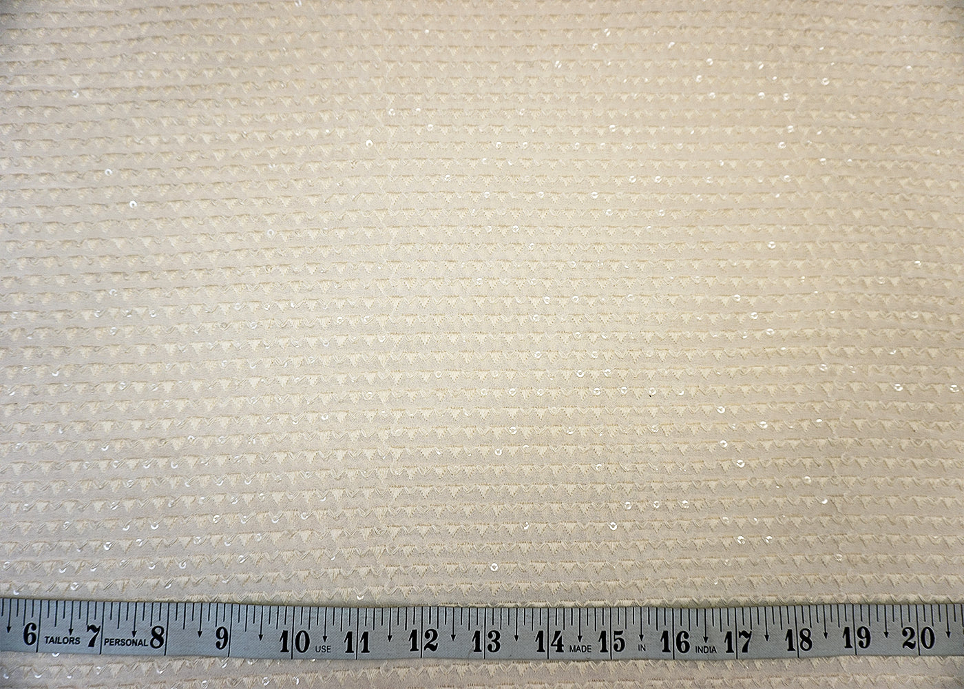 Dyeable Georgette Fabric with Allover Thread & Sequin Work 12427
