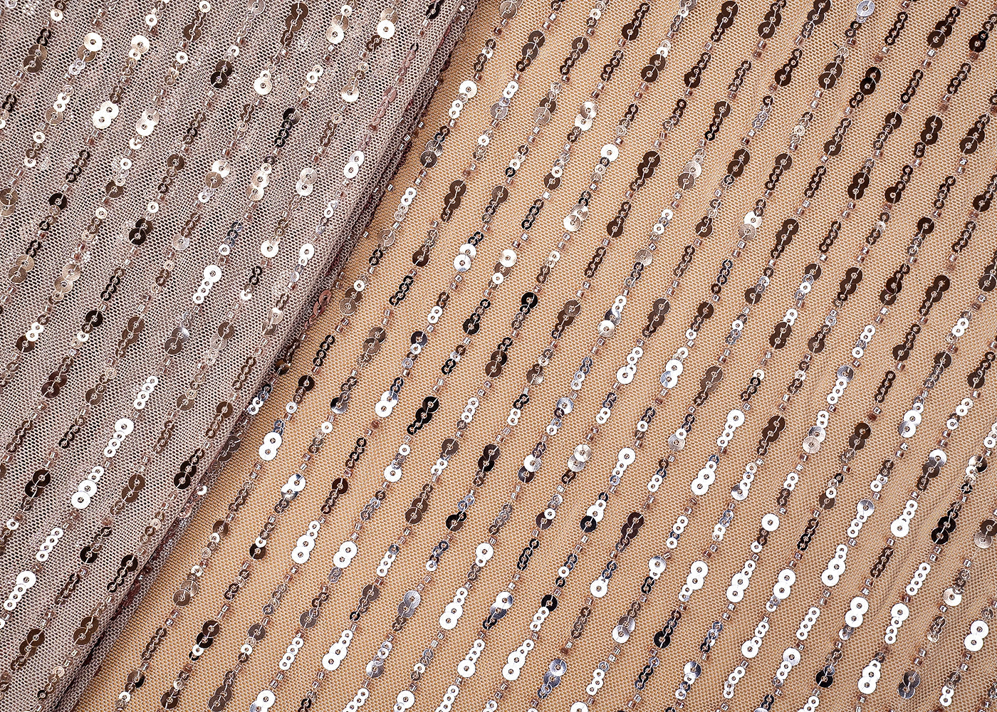 Onion Imported Lycra Net Fabric with Sequins & Katdana Work