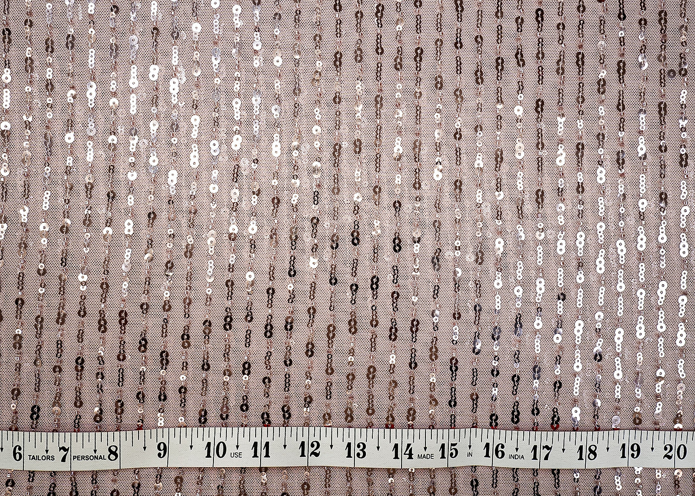 Onion Imported Lycra Net Fabric with Sequins & Katdana Work