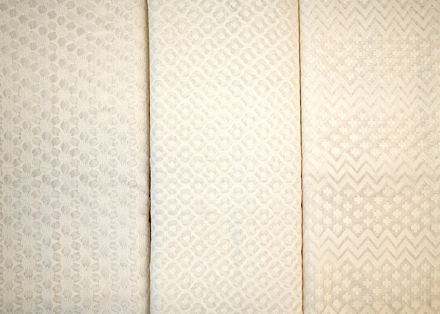 Dyeable Chanderi Fabric with Allover Self Work 12459