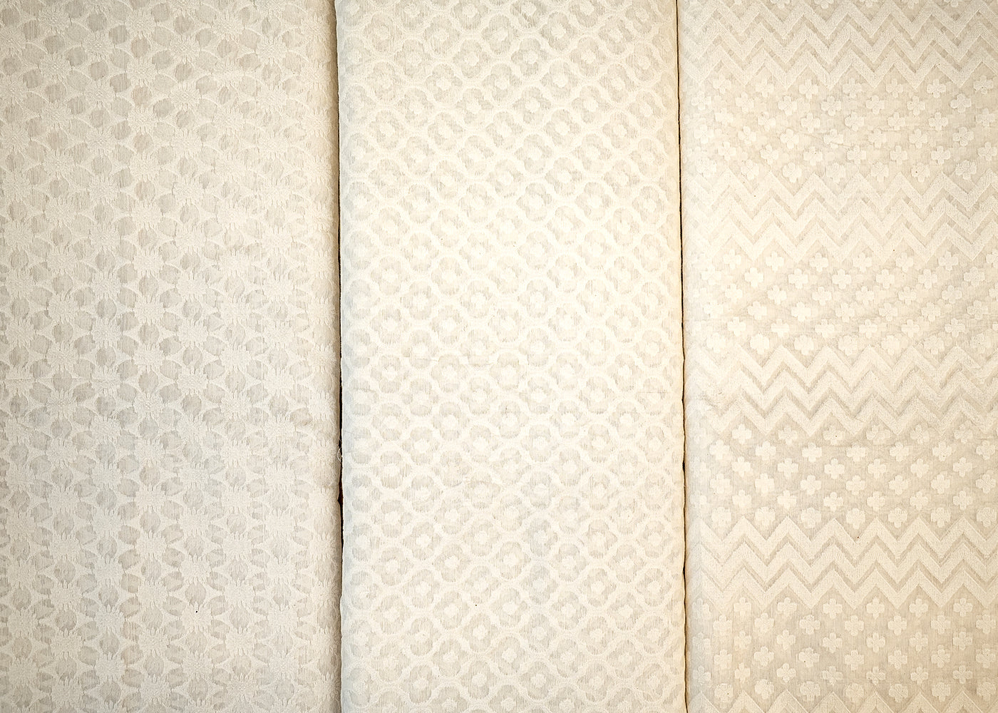 Dyeable Chanderi Fabric with Allover Self Work 12461