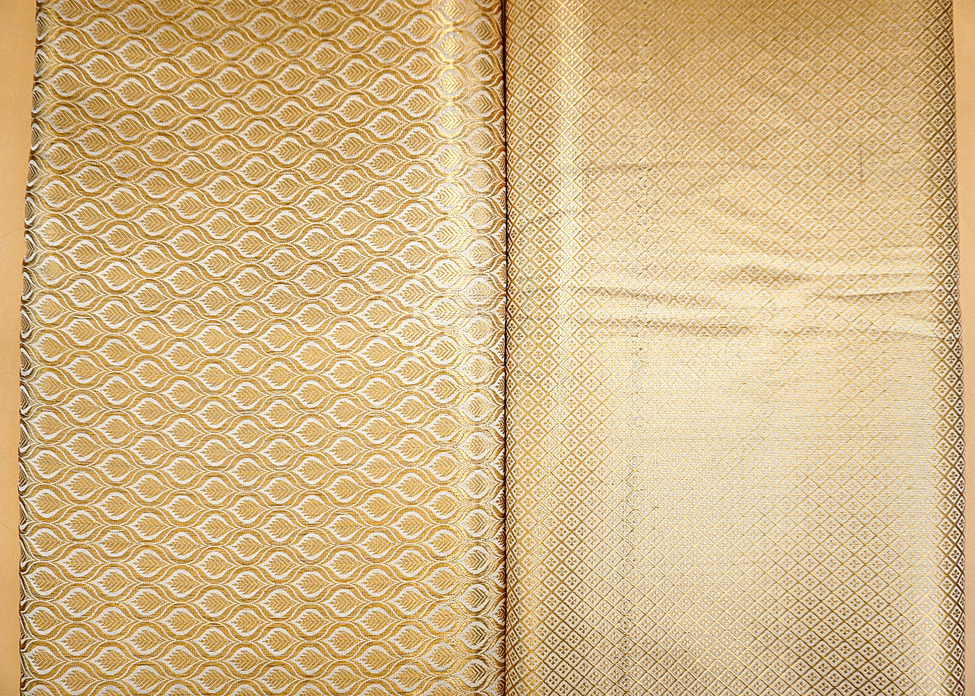 Banarasi Brocade with Allover Golden Thread Handloom Work 12473